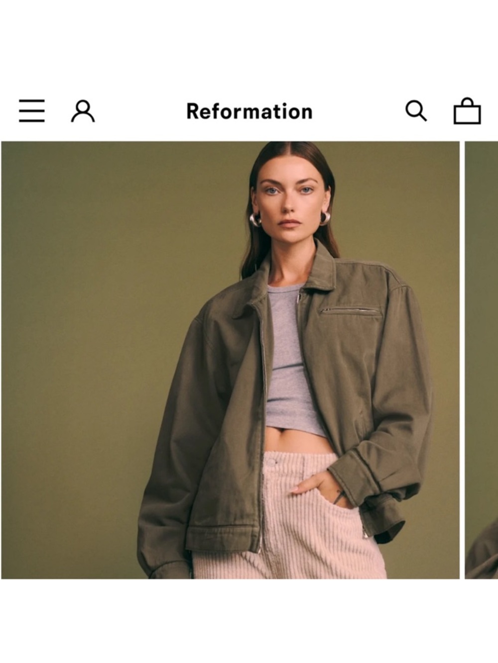 Reformation Oversized Marco Bomber